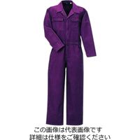 クレヒフク 綿100％ムラ糸ツナギ服 ワインレッド S 116-82-S 1枚（直送品）