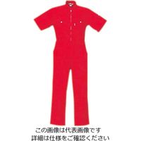 クレヒフク 綿100％半袖ジャンプスーツ レッド LL 1700-80-LL 1枚（直送品）
