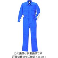 クレヒフク 綿100％ツートンツナギ服 マリンブルー M 223-35-M 1枚（直送品）