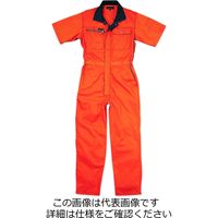 クレヒフク 半袖ツナギ服 オレンジ 4L 6603-72-4L 1枚（直送品）