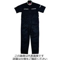 クレヒフク 綿100％半袖チノツナギ服 ブラック 3L 2530-29-3L 1枚（直送品）