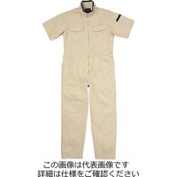 クレヒフク 綿100％半袖チノツナギ服 カーキ 4L 2530-11-4L 1枚（直送品）