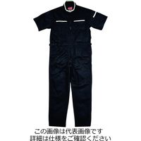 クレヒフク 綿100％半袖チノツナギ服 ブラック 5L 2530-29-5L 1枚（直送品）