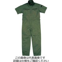 クレヒフク 綿100％半袖チノツナギ服 OD 5L 2530-59-5L 1枚（直送品）