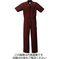 クレヒフク 半袖ツナギ服 ブラウン S 608-60-S 1枚（直送品）
