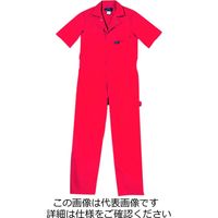 クレヒフク 半袖ツナギ服 レッド S 608-80-S 1枚（直送品）