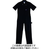 クレヒフク 半袖ツナギ服 ブラック 5L 608-29-5L 1枚（直送品）