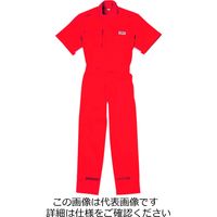 クレヒフク 綿100％半袖ピットスーツ レッド 5L KR303-80-5L 1枚（直送品）