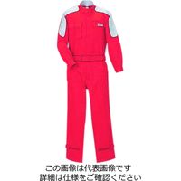 クレヒフク 綿100％ピットスーツ レッド 3L KR7-80-3L 1枚（直送品）