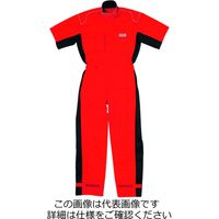 クレヒフク 綿100％半袖ピットスーツ レッド M KR803-80-M 1枚（直送品）