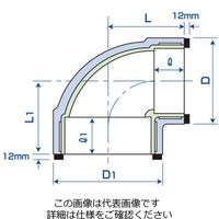 バクマ工業（BAKUMA） トミジ継手 DL-S メジソフト 90°エルボ