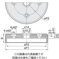 日本ピスコ 真空パッド VPH100R 1個（直送品）