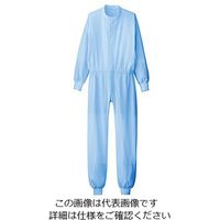 ミドリ安全 ベルデクセル 男女共用 ツナギ型白衣 VEHS2111B 超薄 ブルー S 3118191303 1点（直送品）