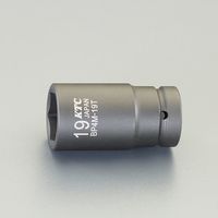 エスコ 1/2”DRx16mmセミディープインパクトソケット(ピン・リング付 EA164KE-216 1セット(4個)（直送品）