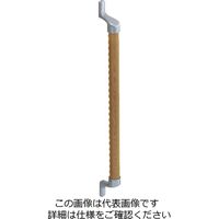 シロクマ スリムディンプル手すりBRー596 35ΦX400 シルバー・ライトオーク BR-596 1個（直送品）