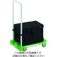 トラスコ中山 TRUSCO 樹脂台車 アクロキャリー PC製 省音車輪 600X390 グリーン透明 THB付 AC-1PC-GN-THB 1台（直送品）