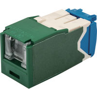 パンドウイットコーポレーション PANDUIT カテゴリ6A シャッター付モジュラージャック 緑 CJH6X88TGGR 1個（直送品）