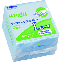 日本製紙クレシア クレシア ワイプオール X50ブルー Lサイズ 6つ折り 60654 1ケース(900枚) 195-0931（直送品）