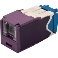 パンドウイットコーポレーション PANDUIT カテゴリ6A シャッター付モジュラージャック 紫 CJH6X88TGVL 1個（直送品）