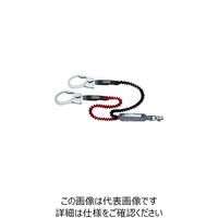 サンコー タイタン EXJ伸縮ストラップ式 タイプ1ランヤード ブラック/レッド ダブル (墜落制止用器具) HL-ERW-130 1本（直送品）