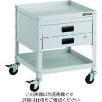 トラスコ中山 TRUSCO ツールワゴン ラビットワゴン 500X500 引出2段付 ゴム車輪 ホワイト RBW-652X W 1台（直送品）