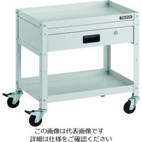 トラスコ中山 TRUSCO ツールワゴン ラビットワゴン 600X400 引出1段付 ゴム車輪 ホワイト RBW-662V W 1台（直送品）