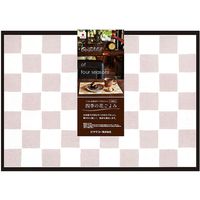 ヤマコー 四季の花ごよみ 市松 あずき 10枚入 80145 1セット（直送品）