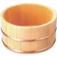 ヤマコー さわら湯桶 銅タガ 丸型 82674 1個（直送品）