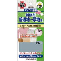 KAWAGUCHI 普通地～厚地用 補修布 6×30cm グレー 93-003 1セット（5個）（直送品）