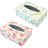 包む ポケットティッシュBOX 2柄各1個入 ボタニカル TB013 1パック×5（直送品）