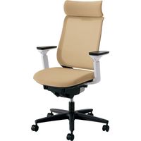 【組立設置込】コクヨ Mitra オフィスチェア メッシュ アディショナルバック 可動肘 ランバーサポート無 WH×ソフトベージュ 1脚（直送品）