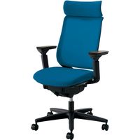 【組立設置込】コクヨ Mitra オフィスチェア メッシュ アディショナルバック 可動肘 ランバーサポート無 BK×ターコイズ 1脚（直送品）