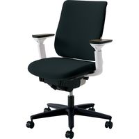 【組立設置込】コクヨ Mitra オフィスチェア 布張 スタンダードバック 可動肘 ランバーサポート付 WH×ブラック 1脚（直送品）
