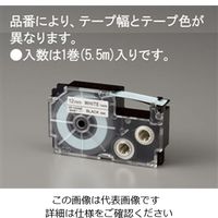 エスコ 18mm テープカートリッジ(透明に黒文字) EA761DR-418C 1セット(4個)（直送品）