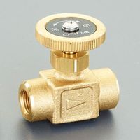 エスコ Rc1/8” ニードルバルブ(黄銅ハンドル) EA426CC-11 1セット(10個)（直送品）