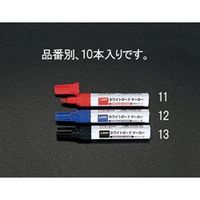 エスコ [黒] ホワイトボードマーカー(10本) EA765LA-13 1セット(50本:10本×5箱)（直送品）