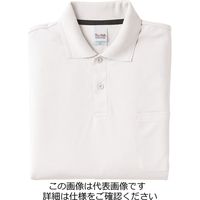 クロダルマ 長袖ポロシャツ(脇スリット) ホワイト L 25415ー1ー90ーL 25415-1-90-L 1枚（直送品）