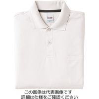 クロダルマ 長袖ポロシャツ(脇スリット) ホワイト SS 25415ー1ー90ーSS 25415-1-90-SS 1枚（直送品）