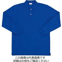 クロダルマ レディース長袖ポロシャツ(脇スリット) ブルー L 25441Lー10ーL 25441L-10-L 1セット(2枚)（直送品）