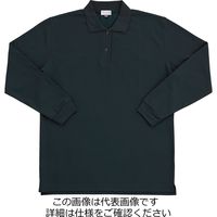 クロダルマ レディース長袖ポロシャツ(脇スリット) ブラック L 25441Lー49ーL 25441L-49-L 1セット(2枚)（直送品）