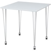 不二貿易 ダイニングテーブル YR-8824(WH) 幅750×奥行750×高さ720mm ホワイト 96809 1台（直送品）