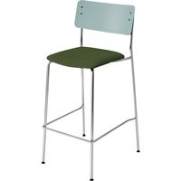 【組立設置込】コクヨ プロッカ ハイチェア 背PP座布張 ホワイトターコイズ×ダークフォレスト×メッキ 1脚（直送品）