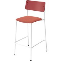 【組立設置込】コクヨ プロッカ ハイチェア 背PP座布張 パーシアンレッド×コーラルオレンジ×ホワイト 1脚（直送品）