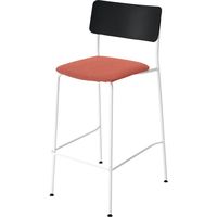 【組立設置込】コクヨ プロッカ ハイチェア 背PP座布張 ブラック×コーラルオレンジ×ホワイト 1脚（直送品）