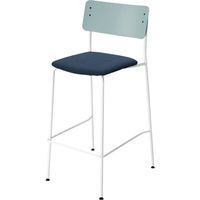 【組立設置込】コクヨ プロッカ ハイチェア 背PP座布張 ホワイトターコイズ×ナイトブルー×ホワイト 1脚（直送品）