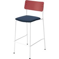 【組立設置込】コクヨ プロッカ ハイチェア 背PP座布張 パーシアンレッド×ナイトブルー×ホワイト 1脚（直送品）