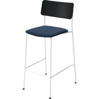 【組立設置込】コクヨ プロッカ ハイチェア 背PP座布張 ブラック×ナイトブルー×ホワイト 1脚（直送品）