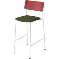 【組立設置込】コクヨ プロッカ ハイチェア 背PP座布張 パーシアンレッド×ダークフォレスト×ホワイト 1脚（直送品）