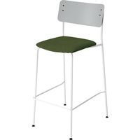 【組立設置込】コクヨ プロッカ ハイチェア 背PP座布張 ライトグレー×ダークフォレスト×ホワイト 1脚（直送品）