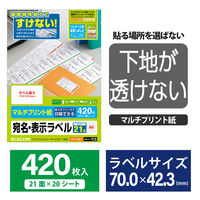 エレコム ラベルどこでもマルチプリント用紙21面付 EDT-TM21 1袋（20シート）